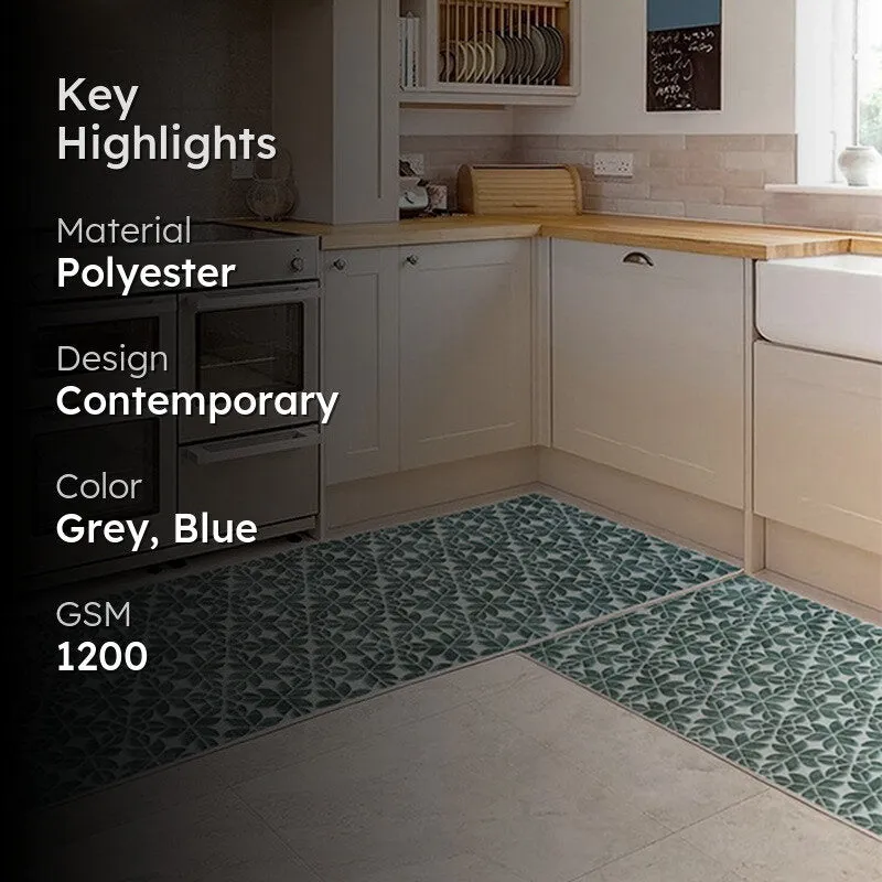 Abstract Balance Kitchen Floor Mats (Midnight Blue) - Set of media 2