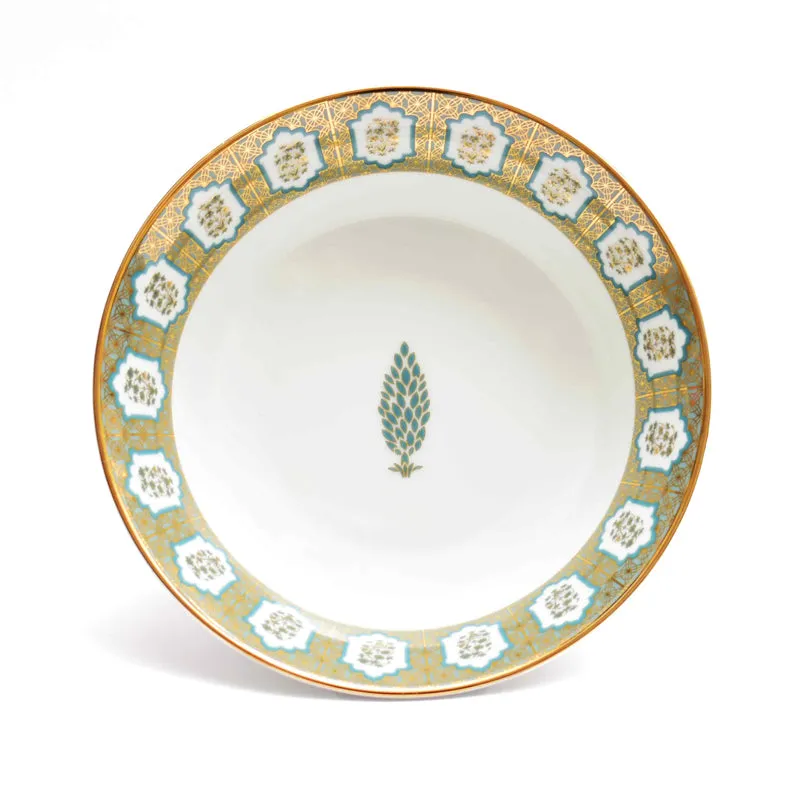 Gilded Chinar 24k Gold Brushed Porcelain Dinner Set - 21 Piece Set media 8