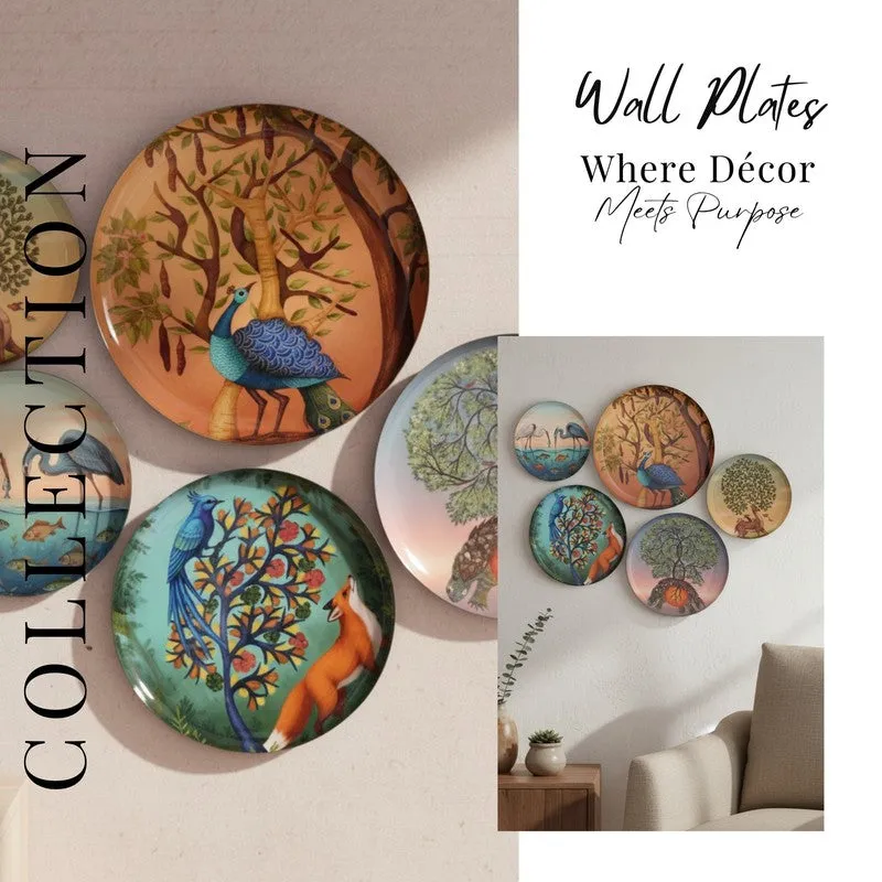 Mayur Harmony Wall Plates - Set of Five media 10