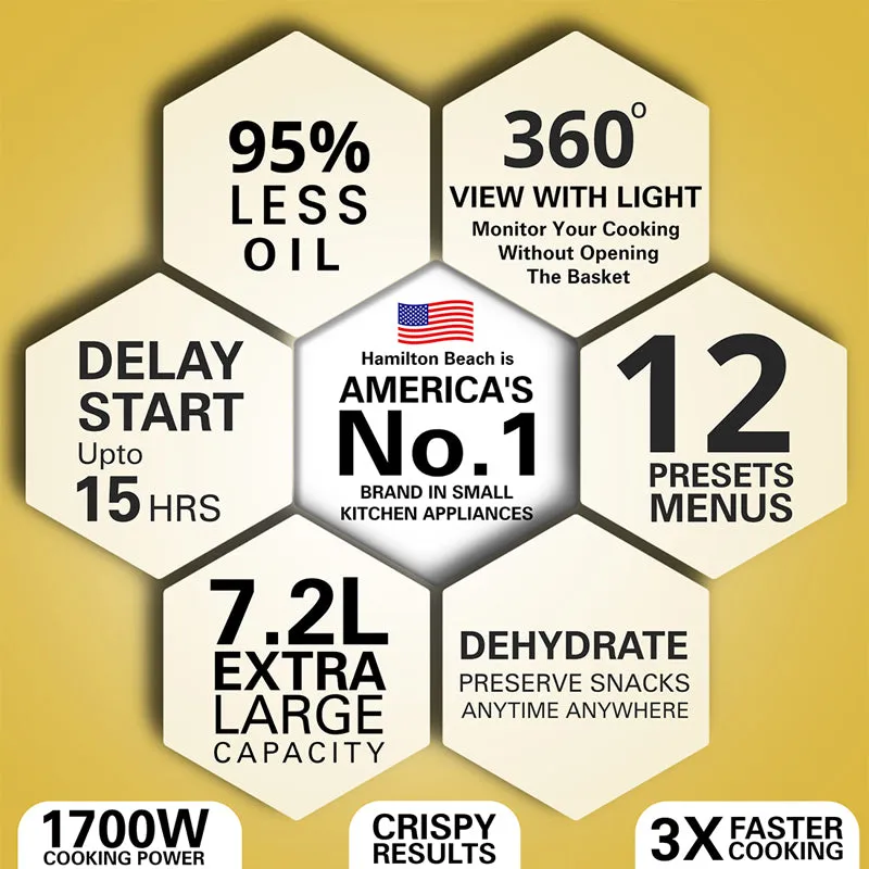 Hamilton Beach Sleek Digital Air Fryer (1700 W) - 7.2 L media 6