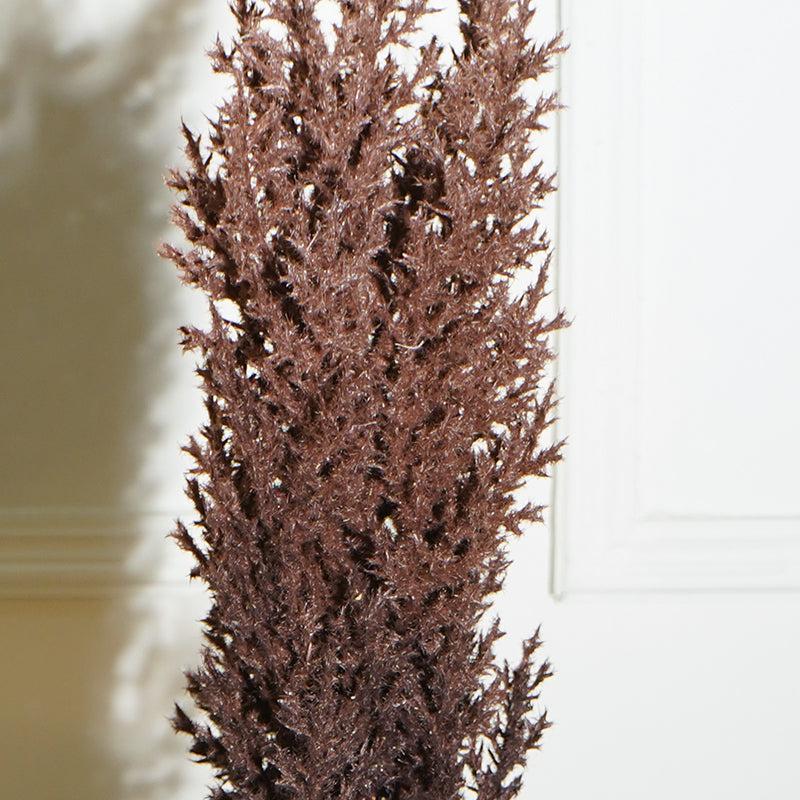 Faux Sabina Millet Grass Flower Stick (Brown) - 36 CM media 4