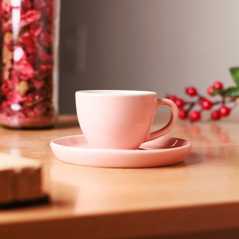 Blush & Brew Cup & Saucer (Pink/100 mL) - Two Piece Set media 3