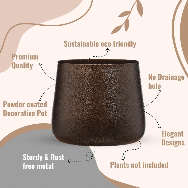 Nita Handcrafted Planter - Brown media 10