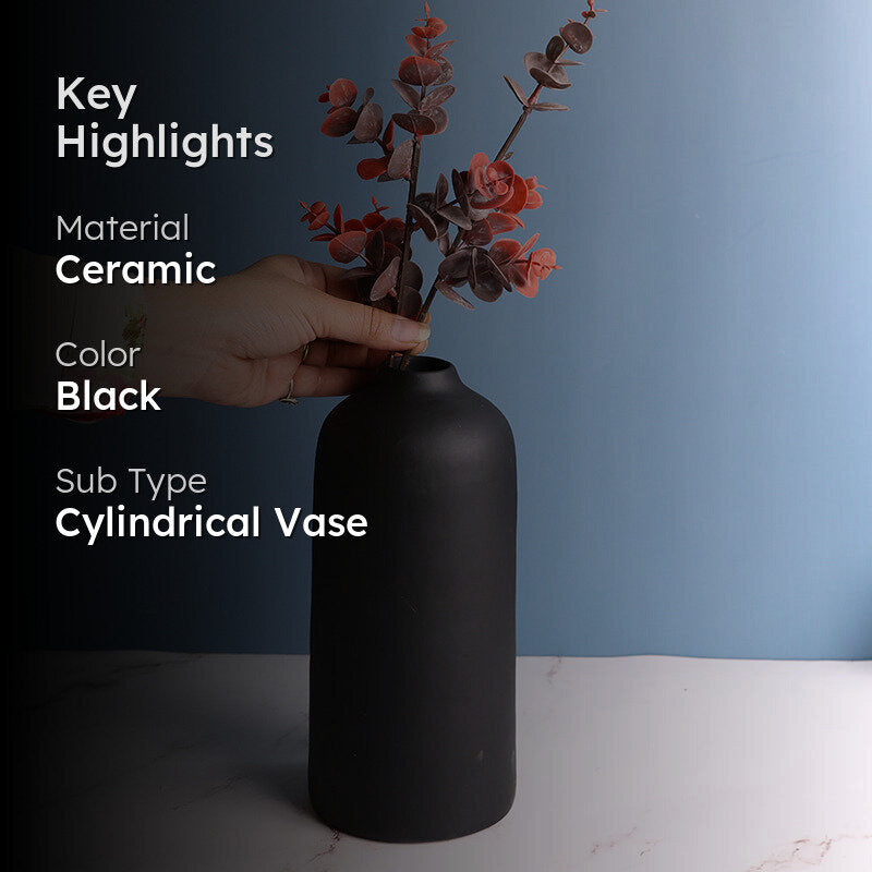 Carmelina Ceramic Vase - Black media 2