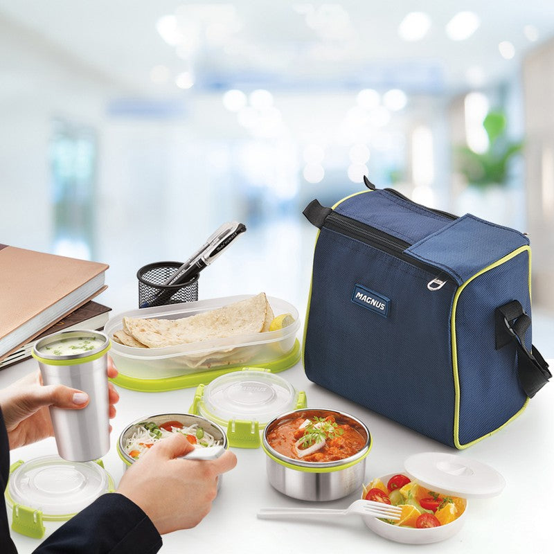 Kavro Smart Lunch Box with Lunch Bag - Five Piece Set media 4