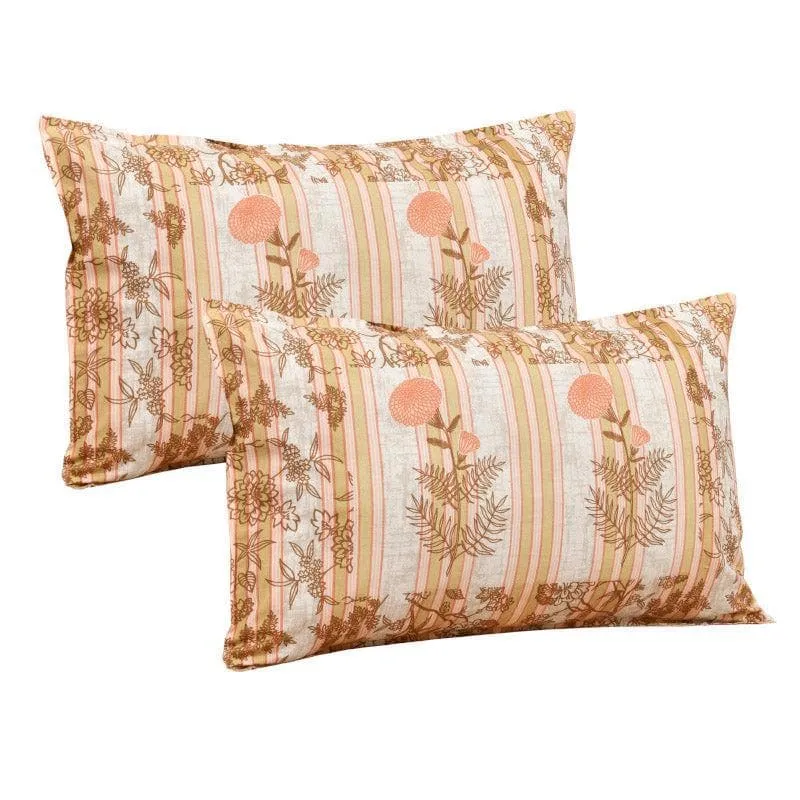 Jamesaari Printed Cotton Bedsheet (Orange) - 160 TC media 6