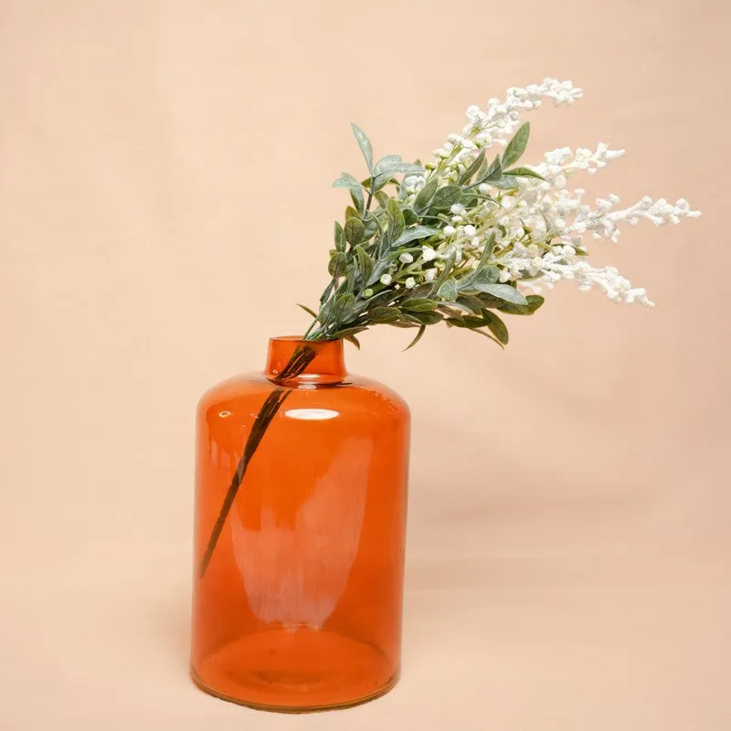 Minimalist Brown Glass Vase With Flower Bunch media 4