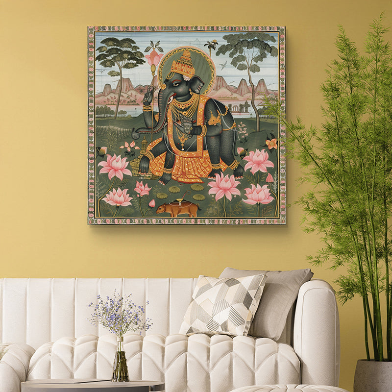 Divinity & Blooms Wall Painting