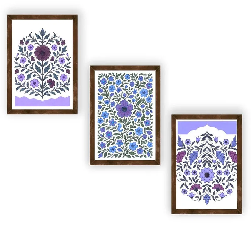 Royal Botanica Paper Wall Painting With Frame - Brown media 5
