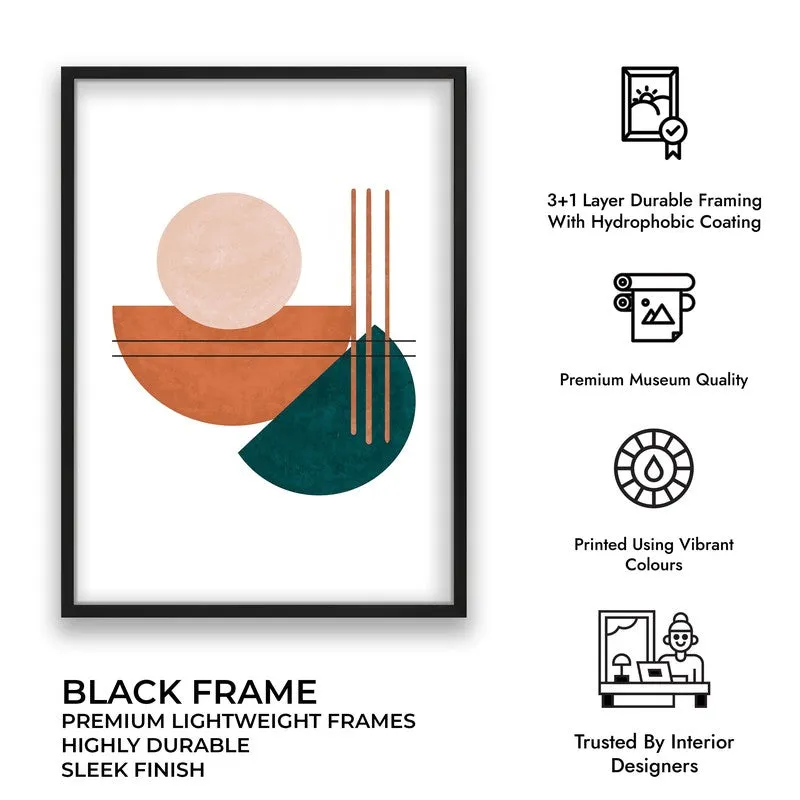 Linear Pulse Canvas Wall Painting With Black Frame media 12