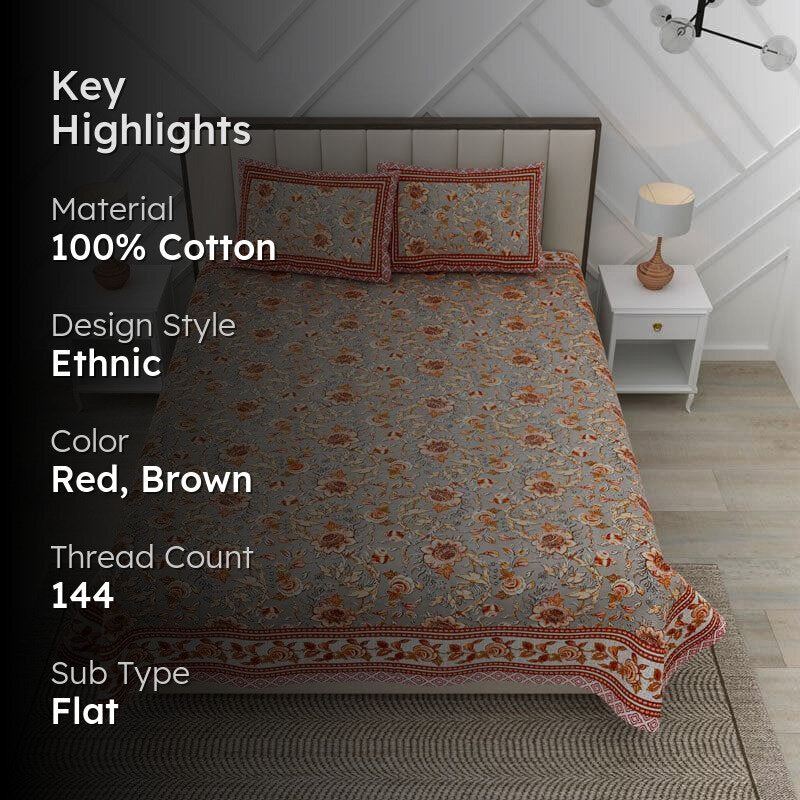 Rothnia Cotton Bedsheet - 144 TC media 2