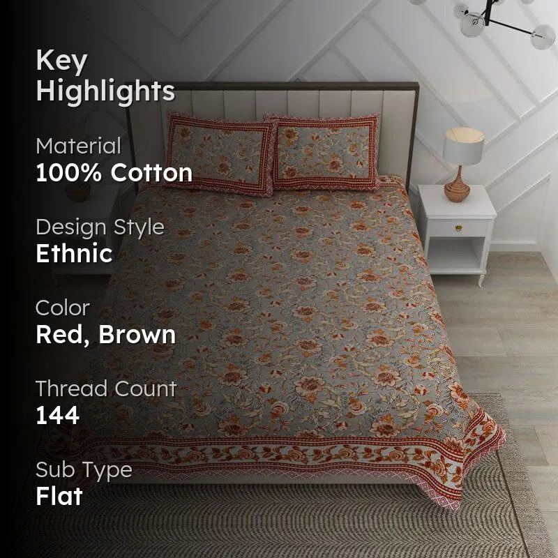 Rothnia Cotton Bedsheet - 144 TC media 2