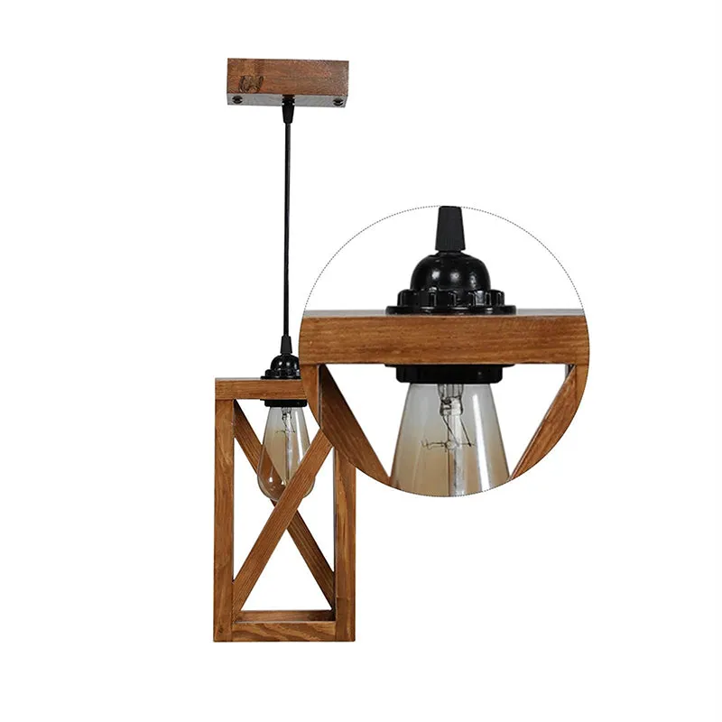 Korra Single Wooden Ceiling Lamp media 4