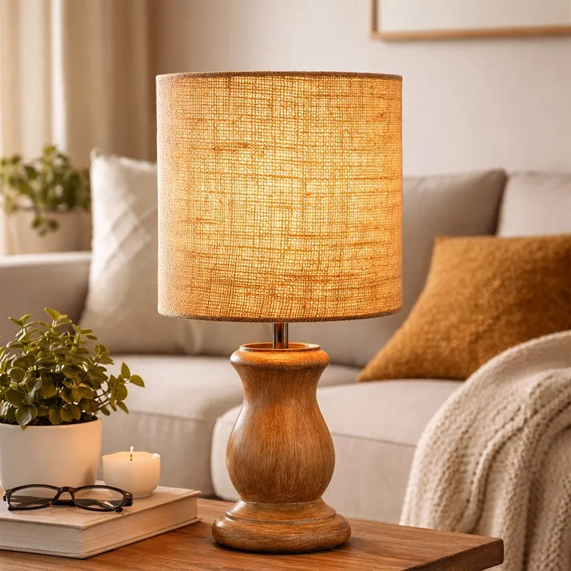 PureGlow Wooden Table Lamp media 1