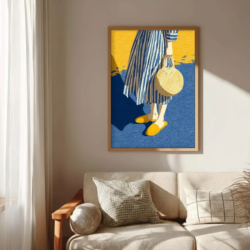 Quiet Couture Canvas Wall Painting - Brown Frame media 6