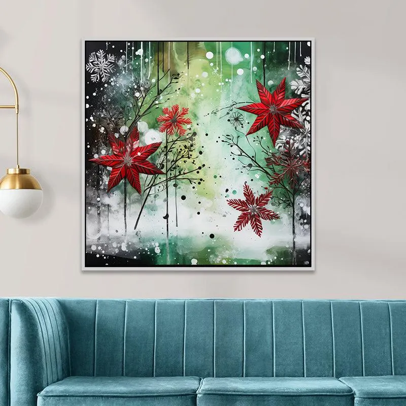 Winter Magic Floral Wall Painting media 1