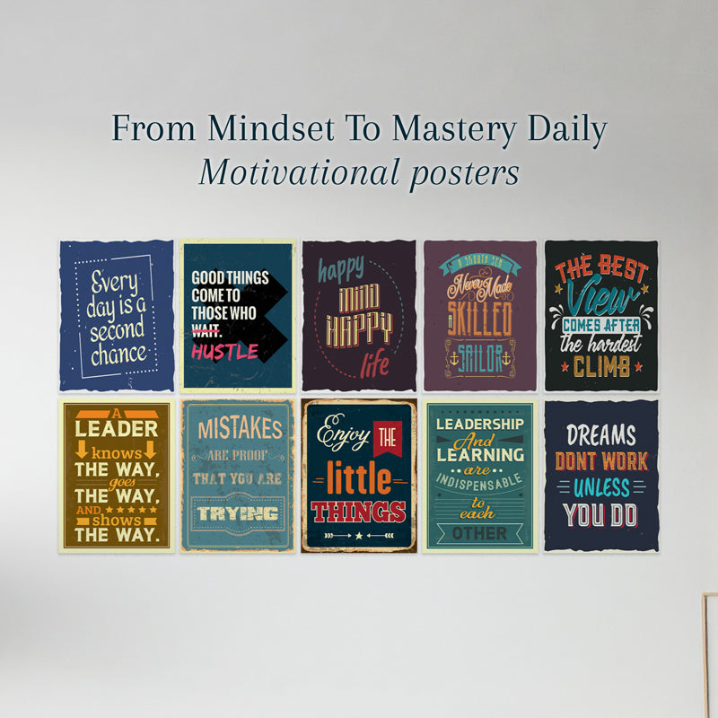 Motivational Mindset Wall Poster - Set Of Ten media 5