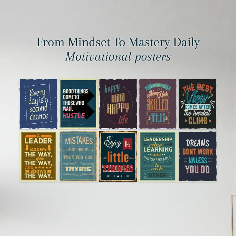 Motivational Mindset Wall Poster - Set Of Ten media 5