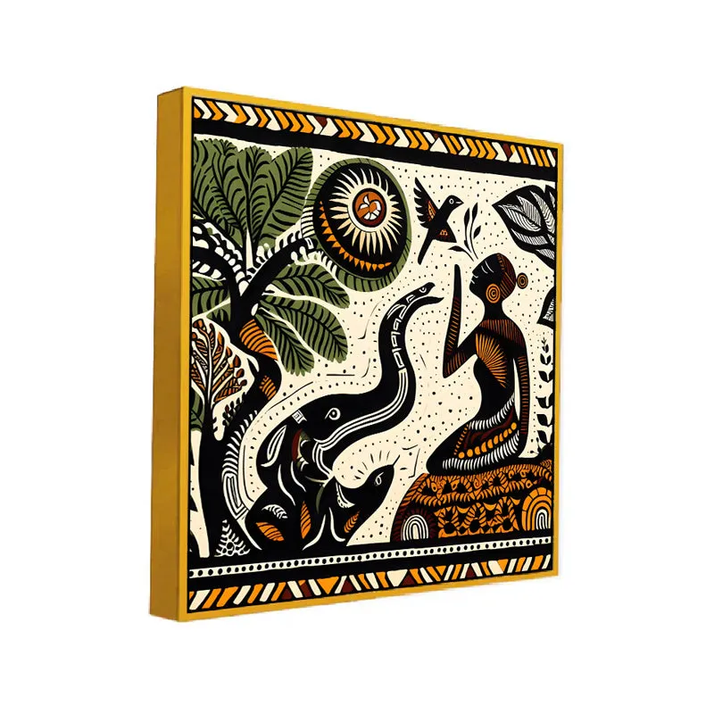 Tribal Dreams Canvas Wall Art With Frame media 3