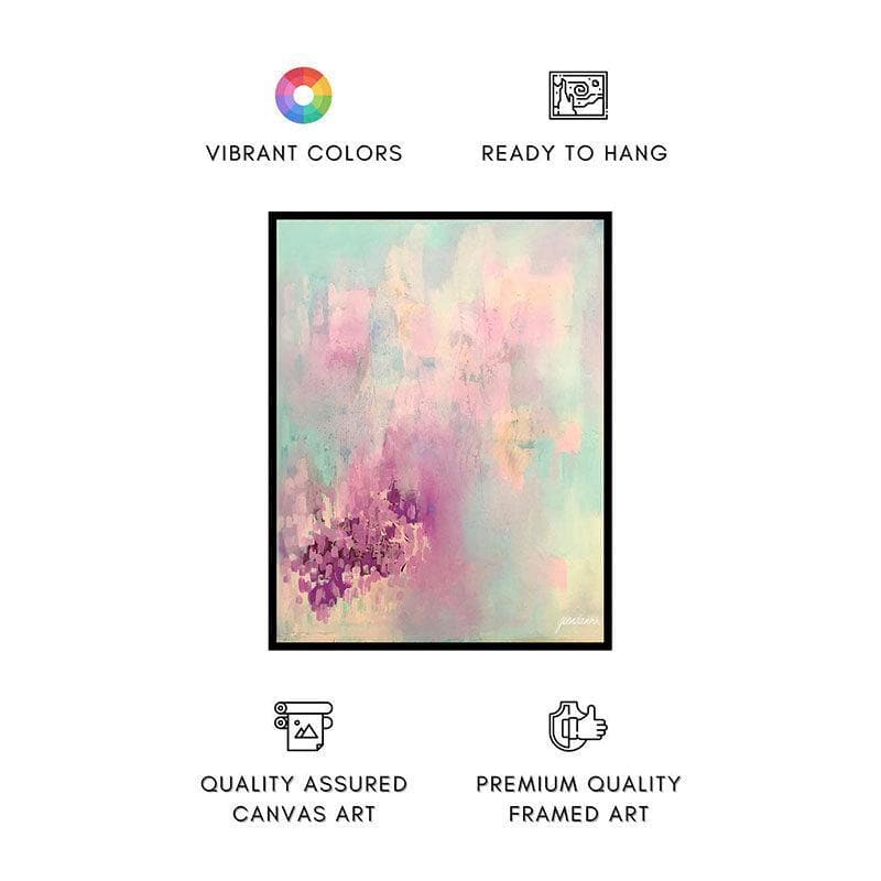 Autumn Abstract Canvas Wall Painting - Black Frame media 4