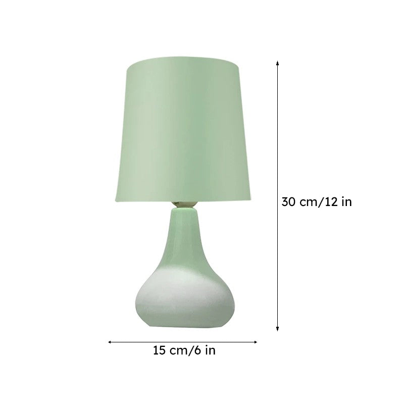 Perses Ceramic Fabric Table Lamp - Green media 7