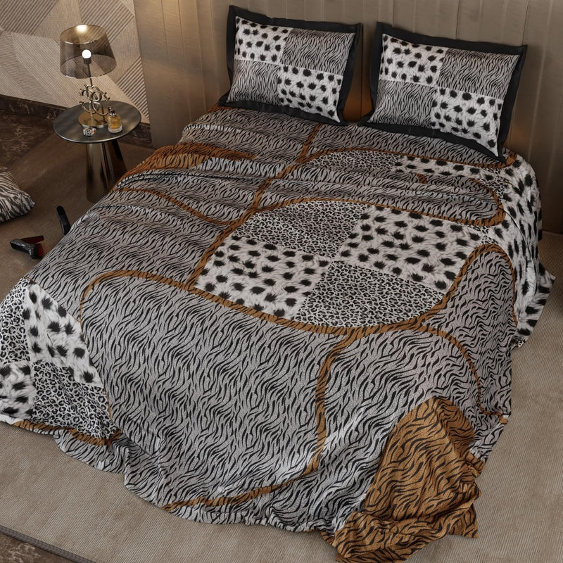 Primal Elegance Pure Cotton Bedsheets with 2 Pillow Covers - 150 GSM - King