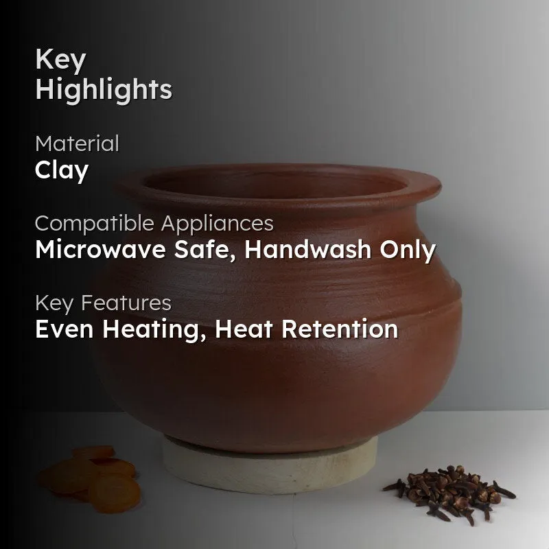 Kalikasan Rice Clay Pot Brown 3000 mL / 9 Inches media 2
