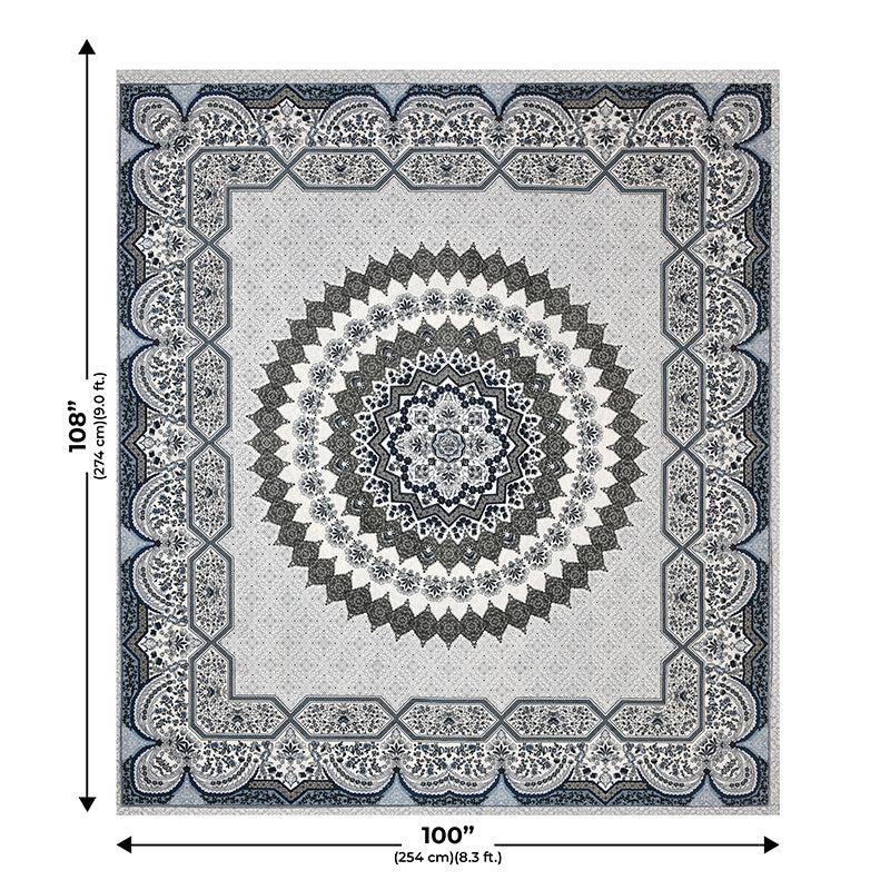 Chaital Ethnic Cotton Bedsheet (Grey) - 240 TC media 6