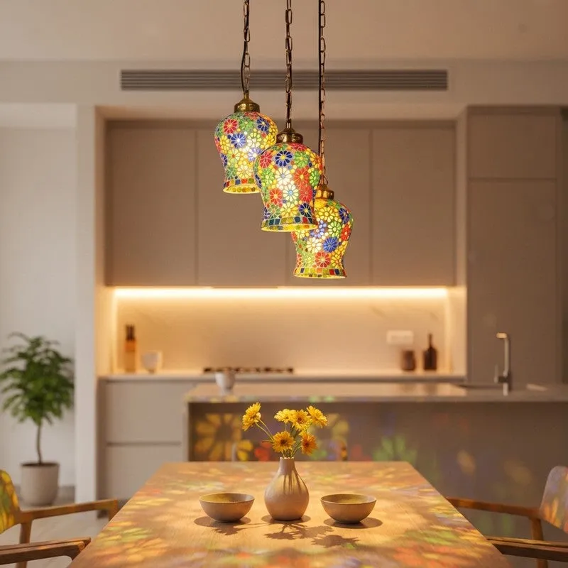 Zariya Glass Ceiling Lamp - Multicolor media 1