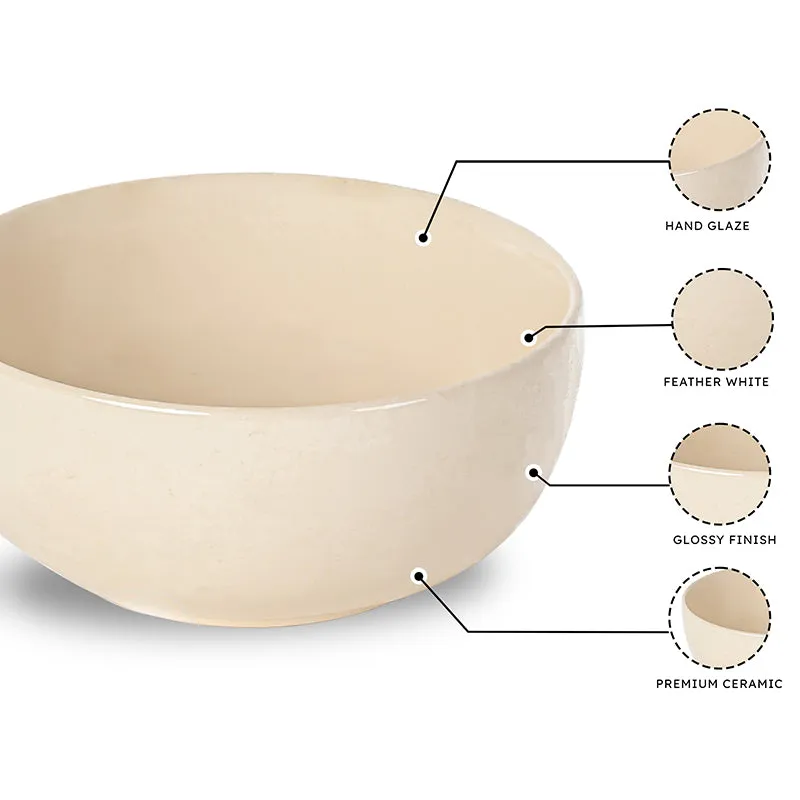 Petra Blanc Serving Bowl (1000 mL) - Set Of Two - 4