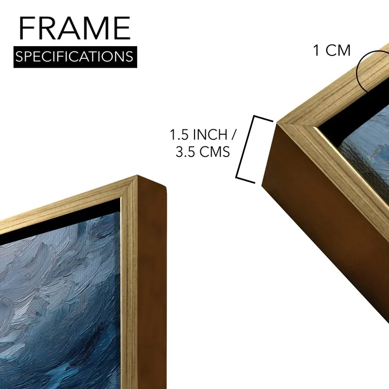 Rolling Grain Canvas Wall Painting With Frame media 8