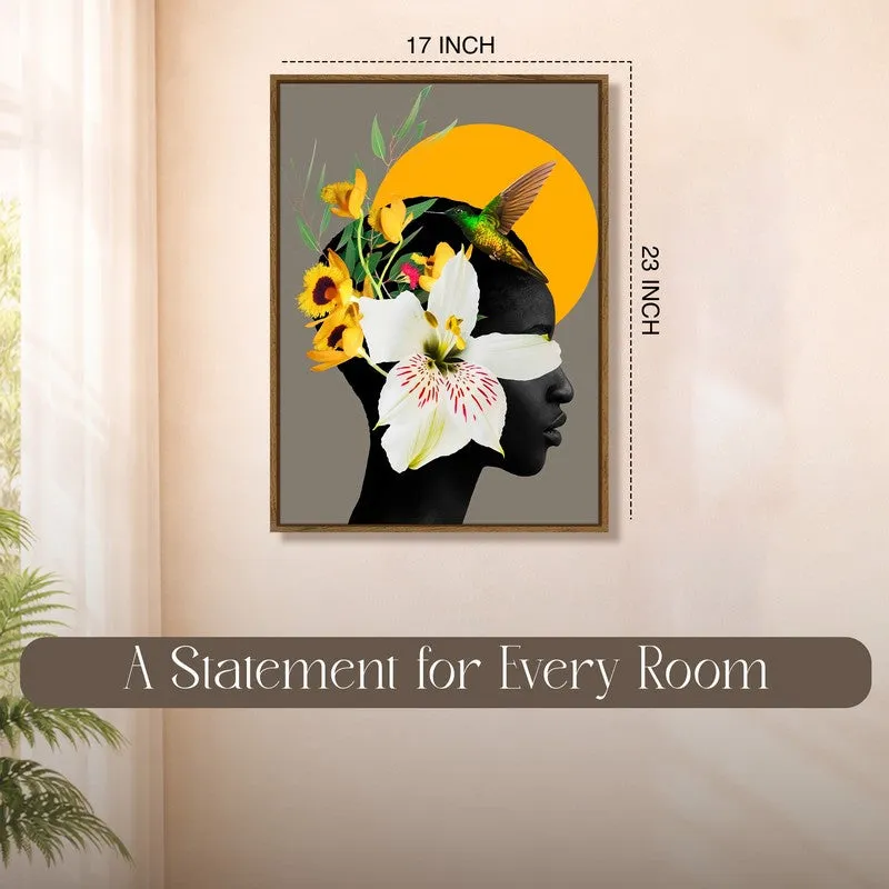 Bloom Silhouette Canvas Wall Art With Frame media 10