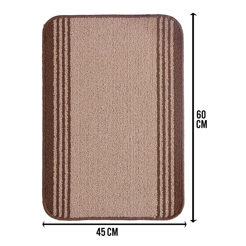 Stripe Haven Kitchen Floor Mats (Brown) - Set of Two media 6