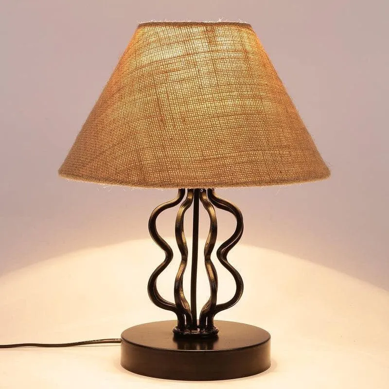 Iggly Wiggly Fabric Table Lamp - Beige media 5