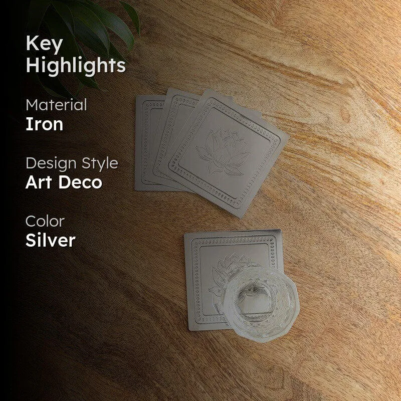 Silver Rose Coasters - Set Of Four media 2