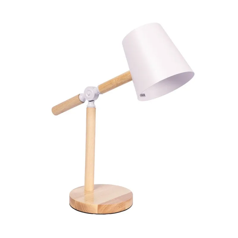 AarviDecor Jensen Decorative Metal Table Lamp - White media 4