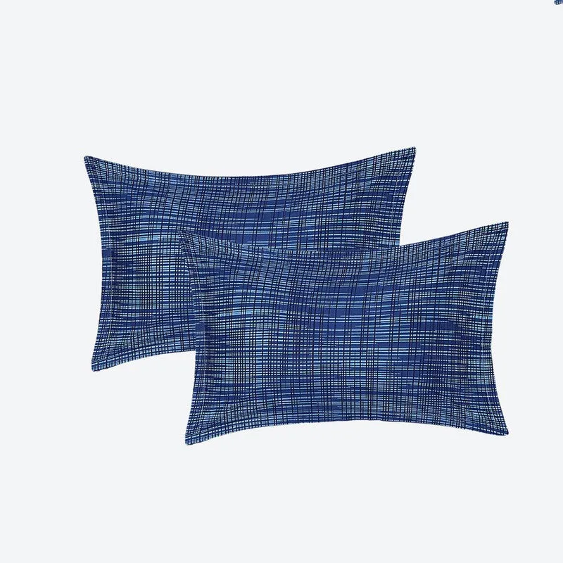 Monte Carlo Flora Form Cotton Bedsheet (White,Blue) - 104 TC media 9