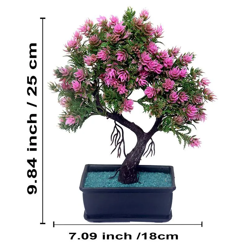 Faux Purple Moyogi Bonsai With Black Plastic Pot media 5