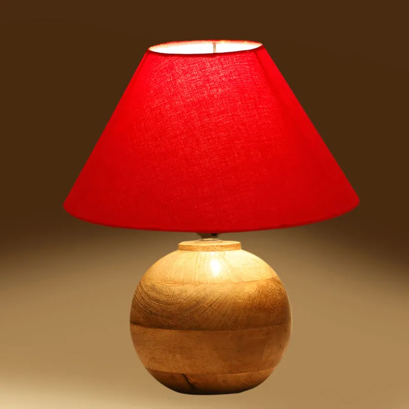 Cotin II Orb Cotton Table Lamp - Red,Brown media 5