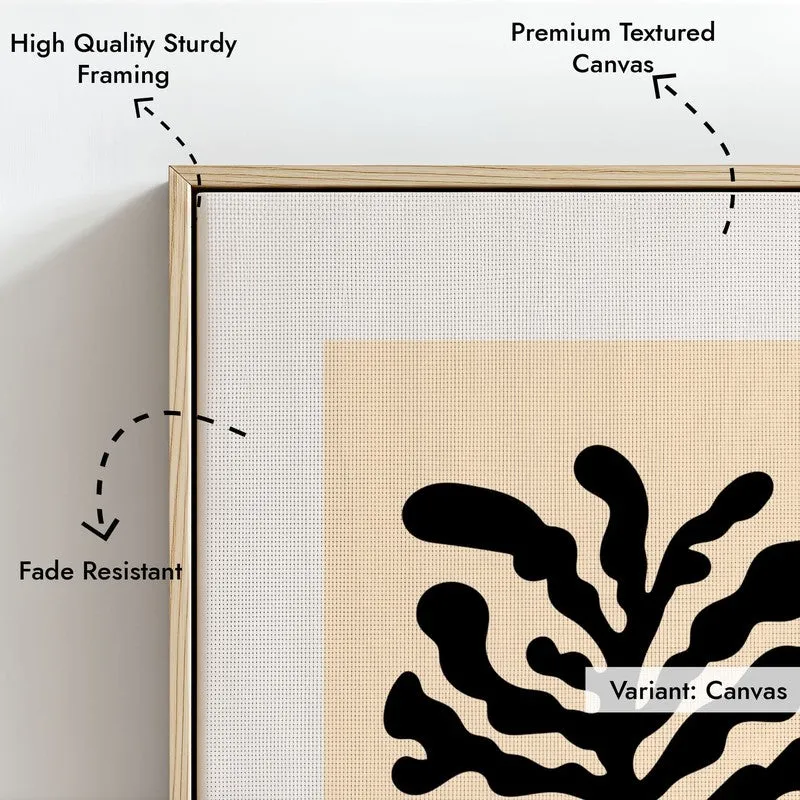 Wild Frond Canvas Wall Painting With Brown Frame media 7