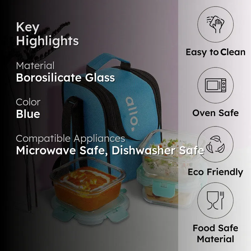 Grubby Leak Proof Glass Lunch Box - Set Of Three media 2