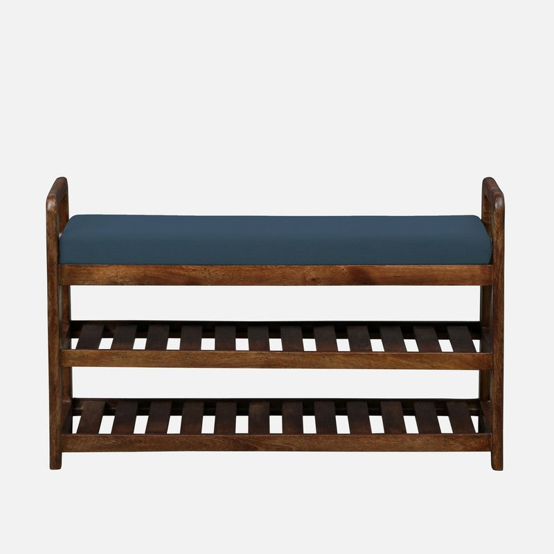 Sole Nest Mango Wood Shoe Rack - Blue media 4