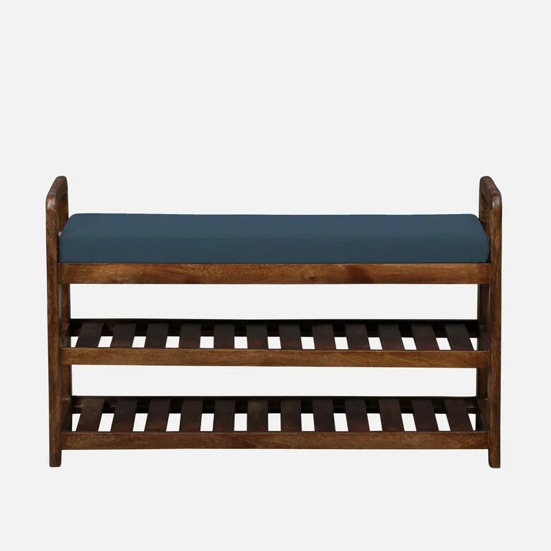 Sole Nest Mango Wood Shoe Rack - Blue media 4