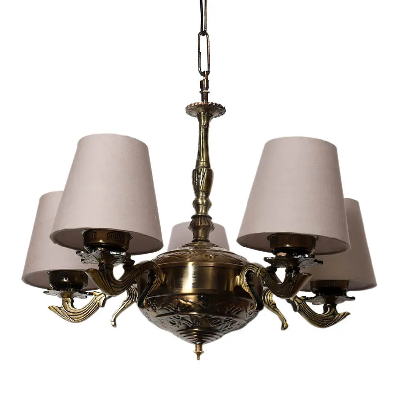 Alaha Conical Golden Antique Ceiling Lamp media 3
