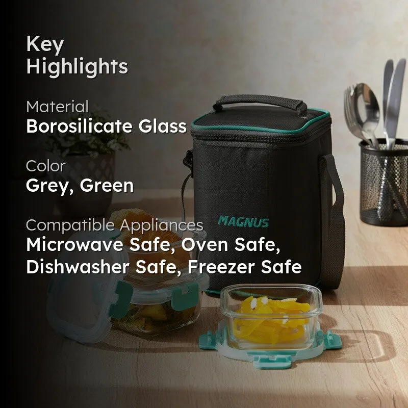Lunvex Aero Lunch Box with Lunch Bag - Four Piece Set media 2
