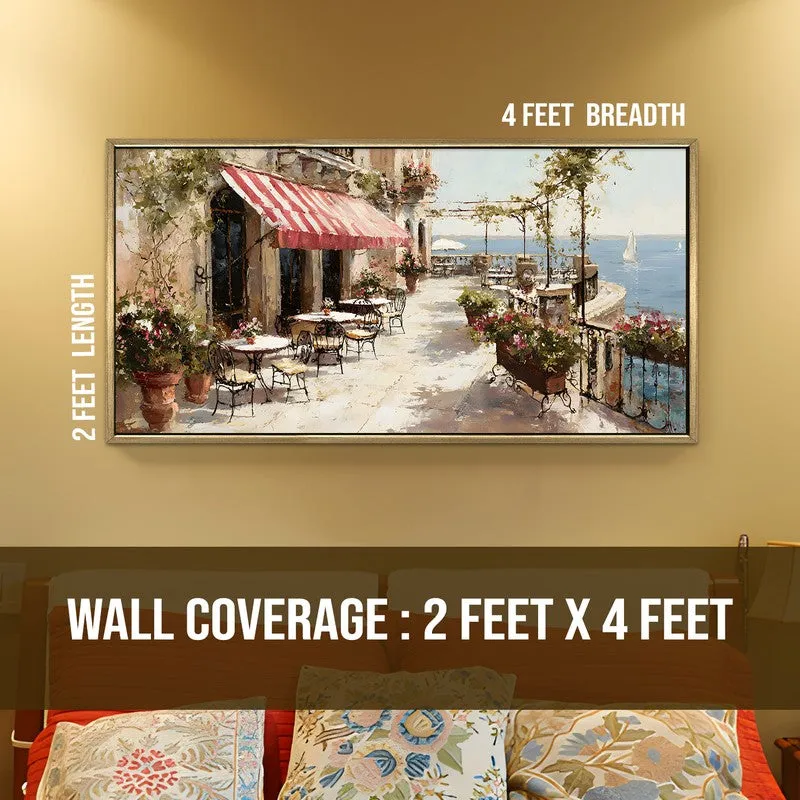 Quiet Horizon Canvas Wall Painting With Frame media 9