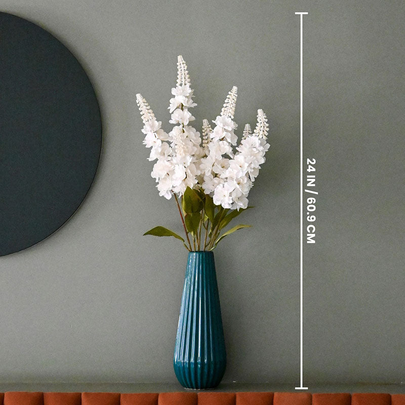 Faux Everlasting Snapdragon Flower Stick - Off White media 4