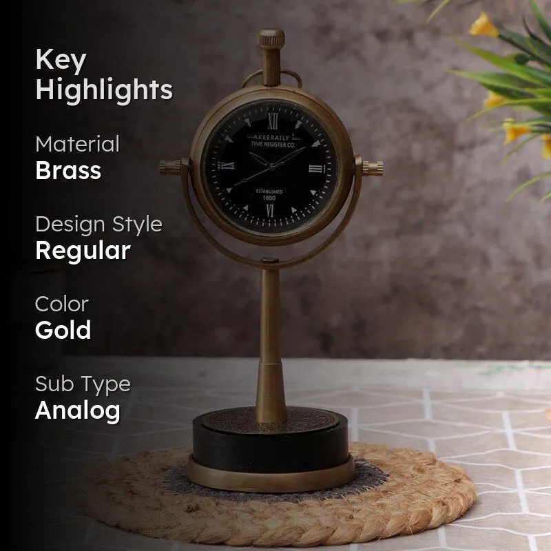 Esmora Antique Table Clock - White & Black media 2