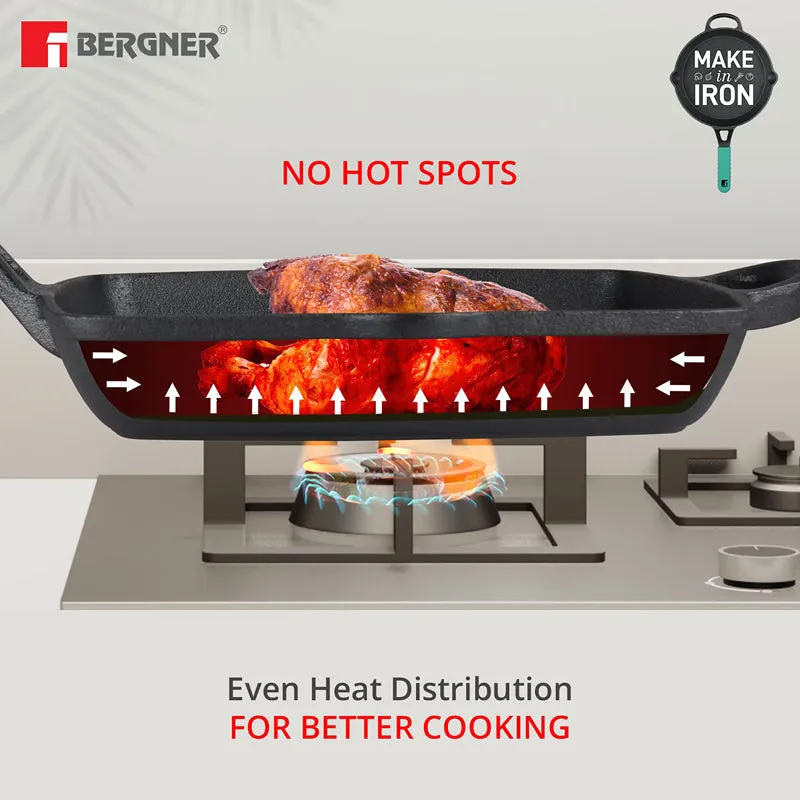 Bergner Induction Safe Grill Pan (Green) - 11 Inches media 6