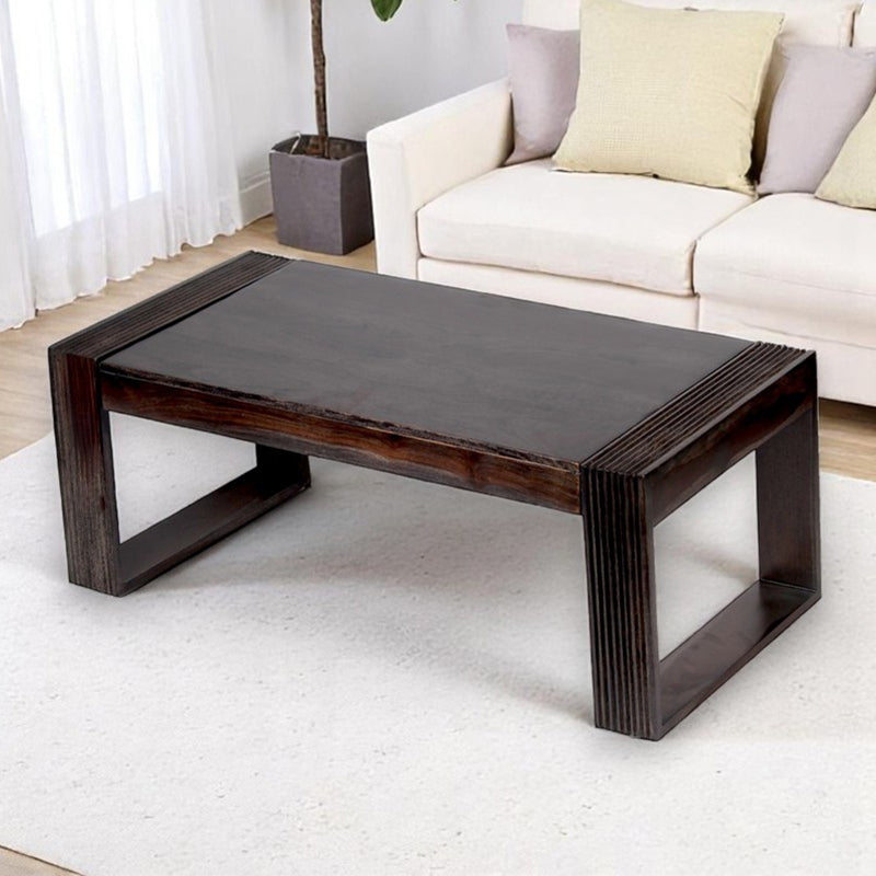 Zirox Sheesham Wooden Center Table - Black